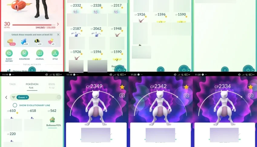 Pokémon Go Lvl 30 + 6 Mewtwo | 13 Lendários + 2 Shiny C150