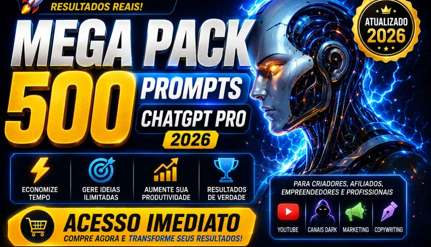 Mega Pack +500 Prompts Chatgpt Pro 2026