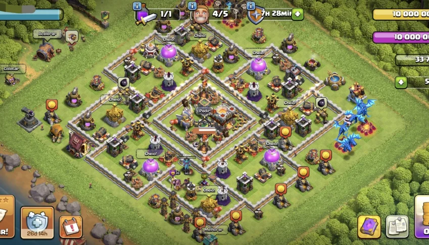 Conta Clash of Clans CV11 Full – Maximizada – Pronta para Jo