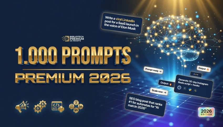 Biblioteca Premium 1.000 Prompts 2026