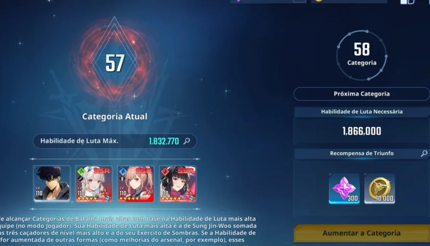 Conta Solo Leveling 1.8Kk