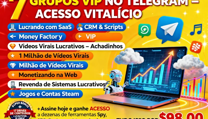 Mega Pack de Grupos Vip, comece a Lucrar Hoje mesmo!