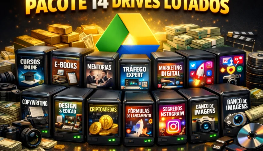 🎁 PACOTE 14 DRIVES LOTADOS com conteúdos Premiun valiosos