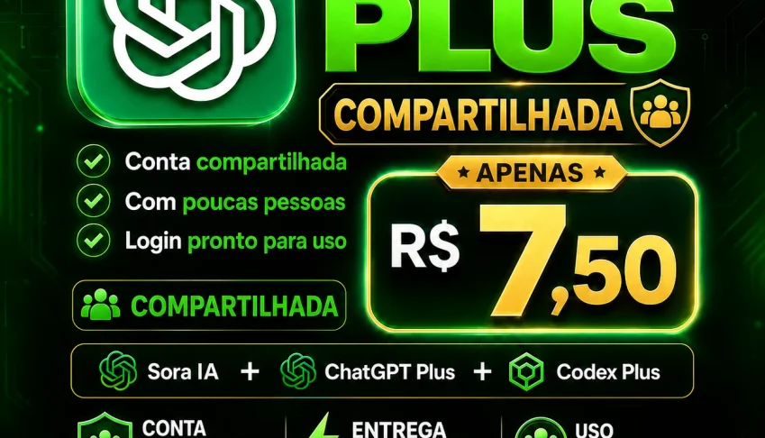 ChatGPT Plus Compartilhado Chatgpt Plus 30 dias de suporte