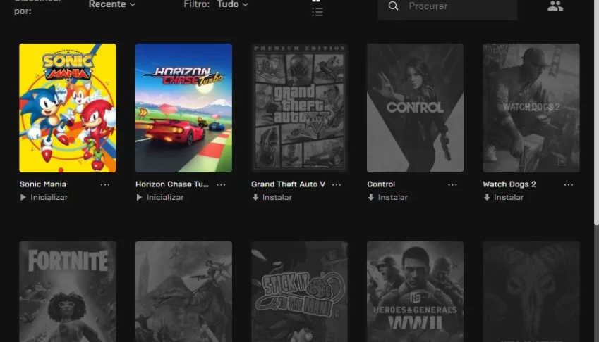 CONTA EPIC GAMES COM JOGOS INCOLUINDO GTA V