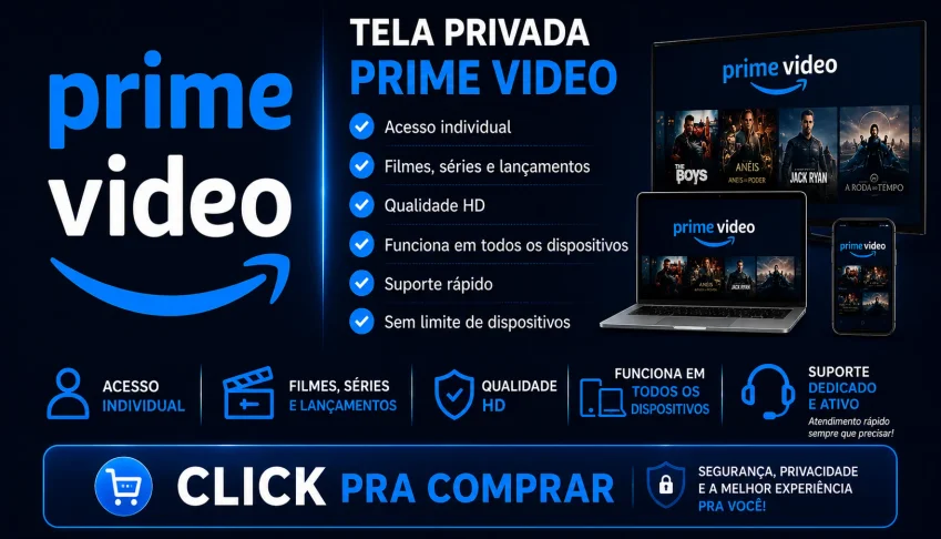 Prime video 1 tela privada 30 dias