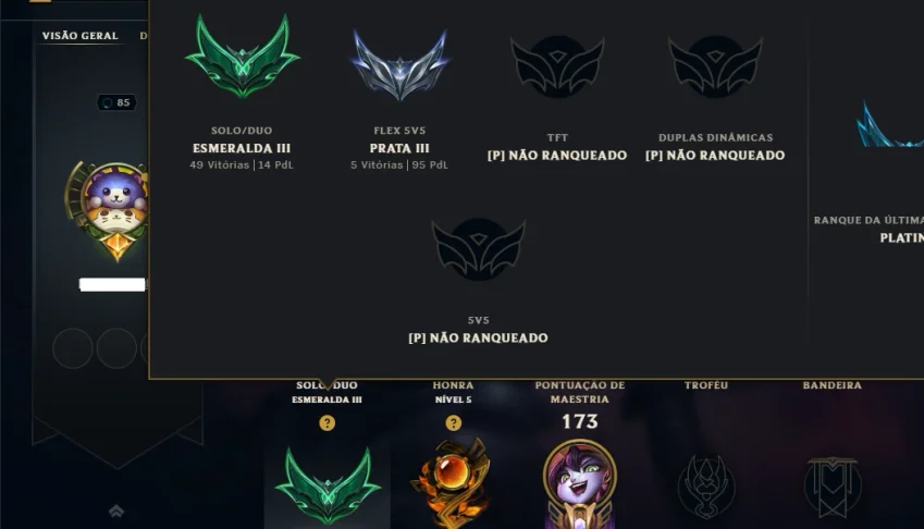 Esmeralda 3 com 110 Champs e 73 Skins ( MONO SUP )