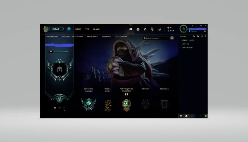 Conta platina 2, 32 champs, 4 skins, nivel 45