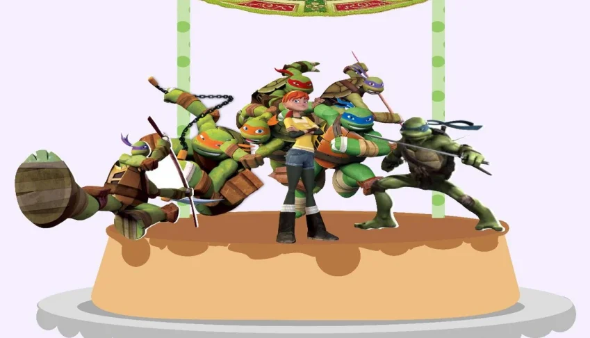 Arquivo de corte topo de bolo Tartarugas Ninjas
