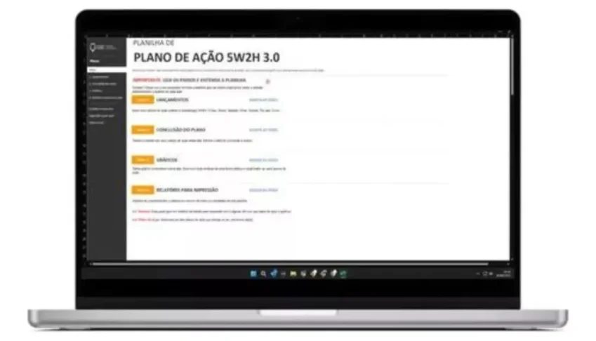 Planilha De Plano De Ação 5W2H
