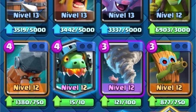 Conta nível 14 3 campeoes desbloqueados 14 cartas lvl max