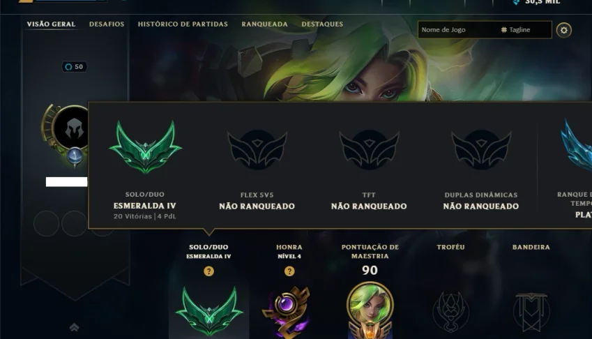 Esmeralda 4 com 45 Champs e 6 Skins