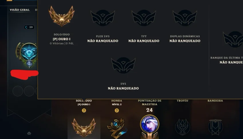 Conta Lol Ouro, 6 Skins, Lendária do Zed, Upada na Mão