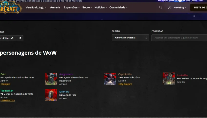 Conta World of Warcraft