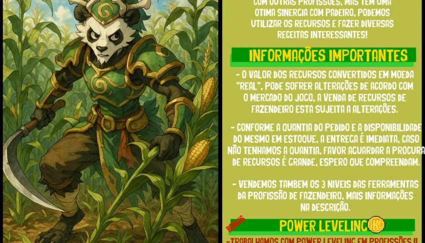 Recursos de Fazendeiro LVL 51-100