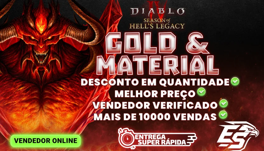 Diablo 4 (Temporada 15) - LEGADO INFERNAL - Gold!!!