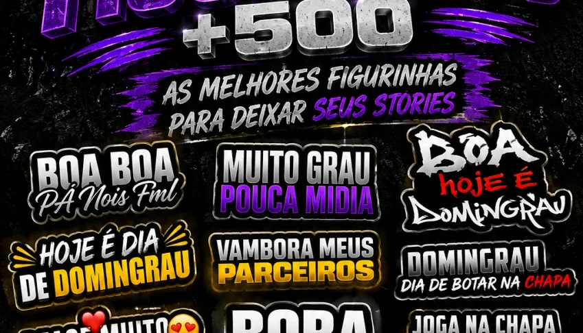 🔥 Pack Storyzão — +500 Figurinhas Para Instagram