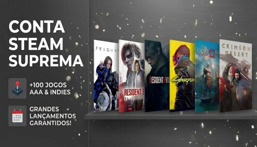 Conta Suprema 100 Jogos Aaa E Lançamentos - Steam Offline