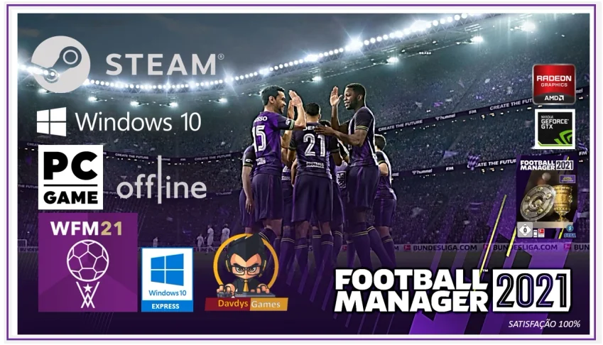 Football Manager 2021 Steam Offline + Fm Touch + Editor