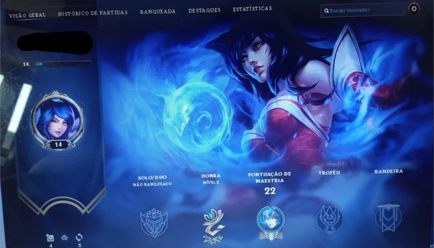 CONTA NIVEL 14 DO LEAGUE OF LEGENDS