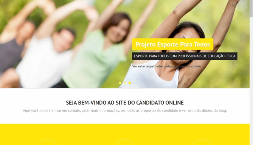 Site Candidato Político Online Responsivo