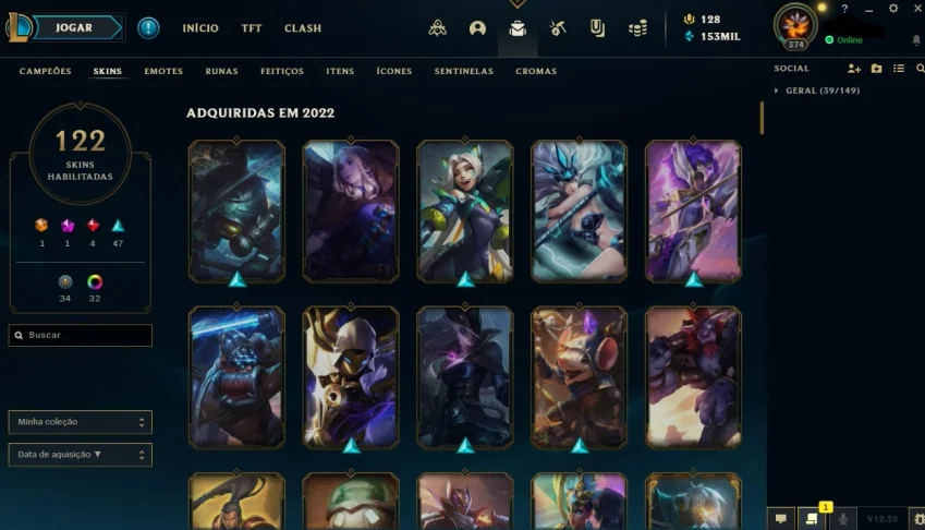 Conta platina 2, ex diamante 2. Todos os campões.
