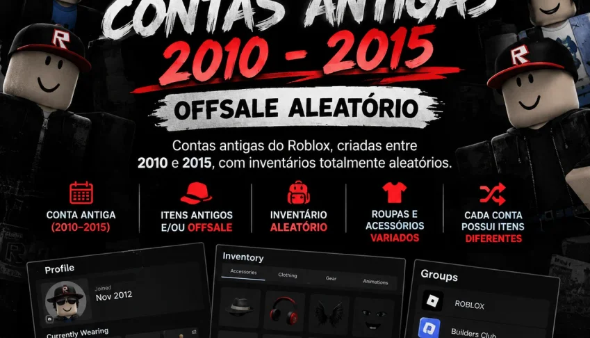 Contas Roblox Antigas 2010–2015 | Offsale Aleatório