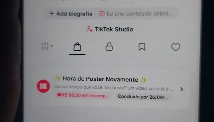Conta Do Tiktok Com Shop Ativo +1,4K Seguidores, Lives Ativa