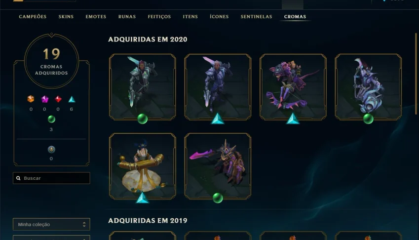 Conta LOL desde 2015