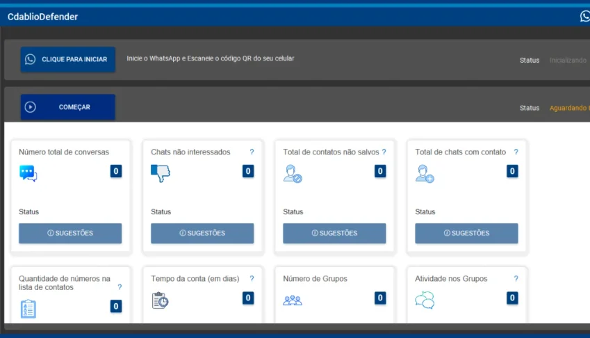 Cdablio Defender analize de numero de whatsapp para disparo