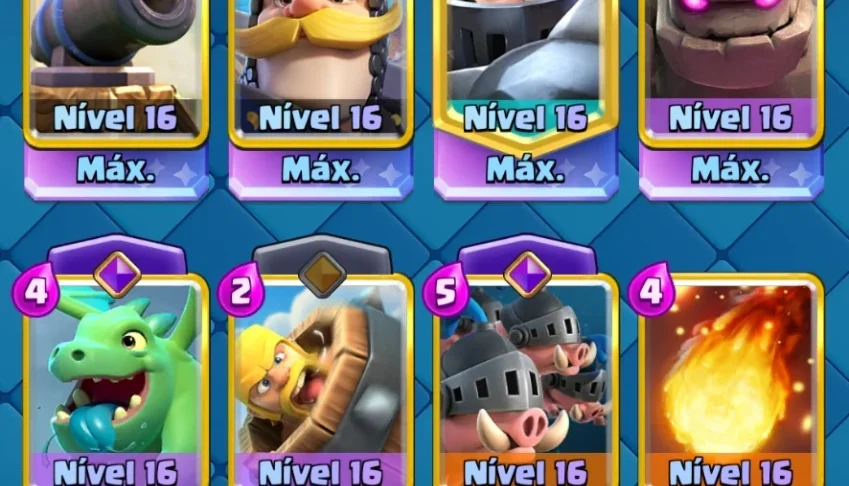 Conta clash royale 1 milhão+ em ouro e várias cartas 16