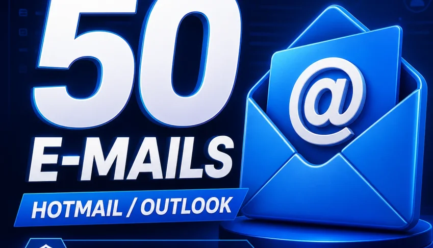 50 Contas Hotmail/Outlook Novas | Login Testado