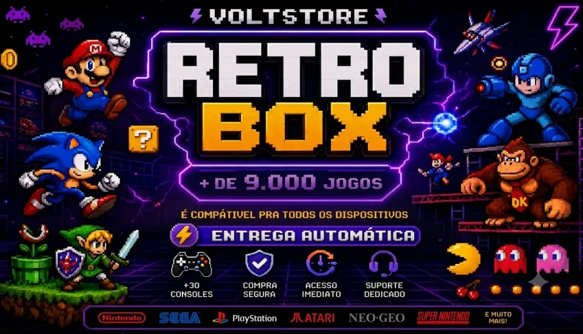 RETROBOX +9000 JOGOS CLÁSSICOS • [ENTREGA AUTOMÁTICA]⚡