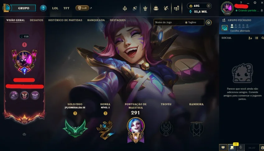 Conta Ex Mestre; 1740 Skins Com 4615 Cromas