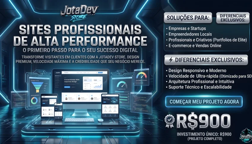 Desenvolvimento De Sites Profissionais – Jotadev Store
