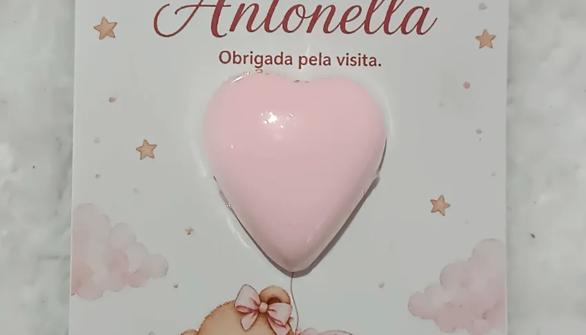 Coração Rosa - Kit 10 Lembrancinhas