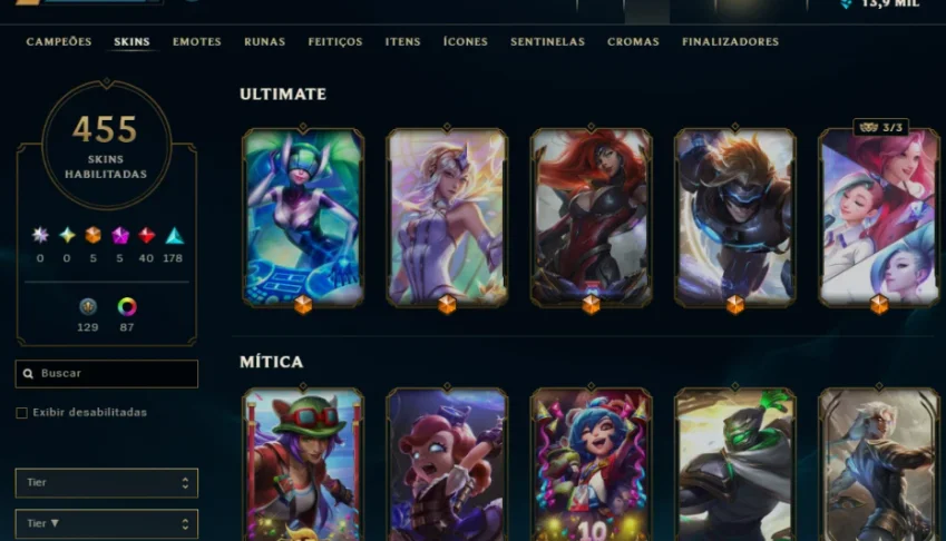 Conta Esmeralda Com 455 Skins