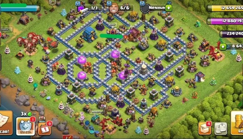 Conta Clash Of Clans Cv12 100% Full