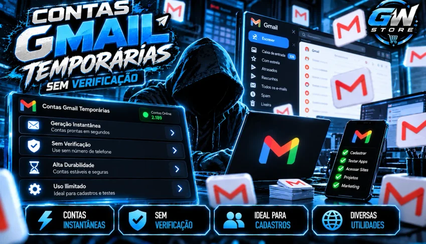 Contas Gmail temporárias - sem verificação