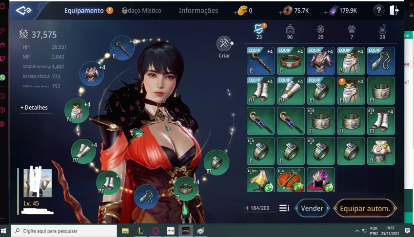 CONTA MIR4 LV 45 39K PODER (PEGA 45K FACIL)
