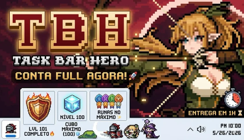 Conta Task Bar Hero FULL (Lvl 101) + CUBO 100 + RUNAS FULL