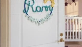 Porta Maternidade Montanha Personalizada em Tricotin