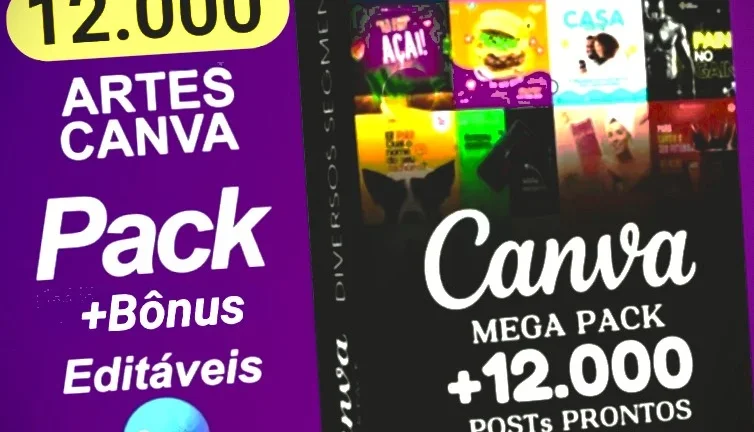+20 mil artes prontas Pack Canva Premium 2024