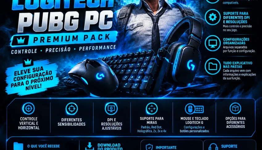 ⚡ Logitech Pubg Pc Premium Pack | LIFE TIME ⚡