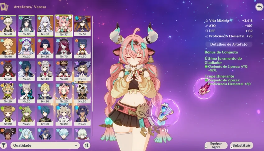Conta Genshin Impact | Skirk + Varesa + Mizuki