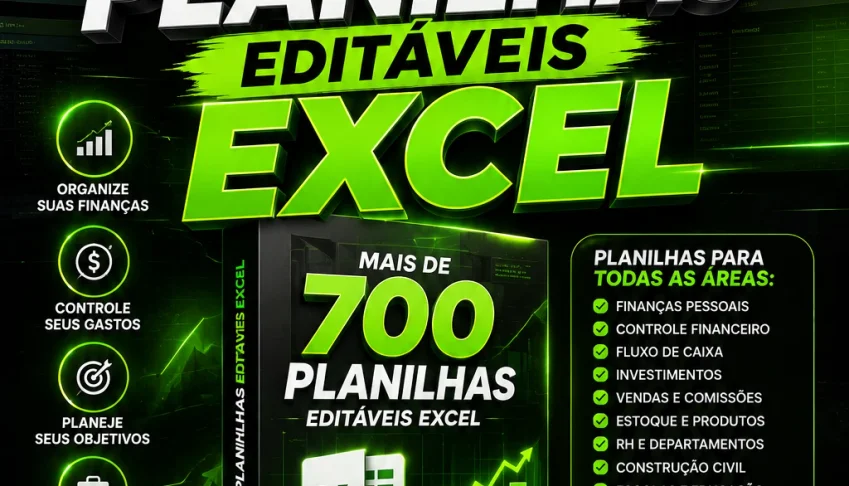 Pack Com Mais De 700 Planilhas Editáveis De Excel