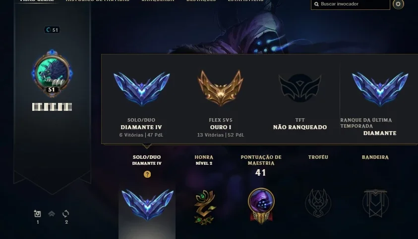 Conta DIAMANTE 4 MMR Alto 🔥🔥
