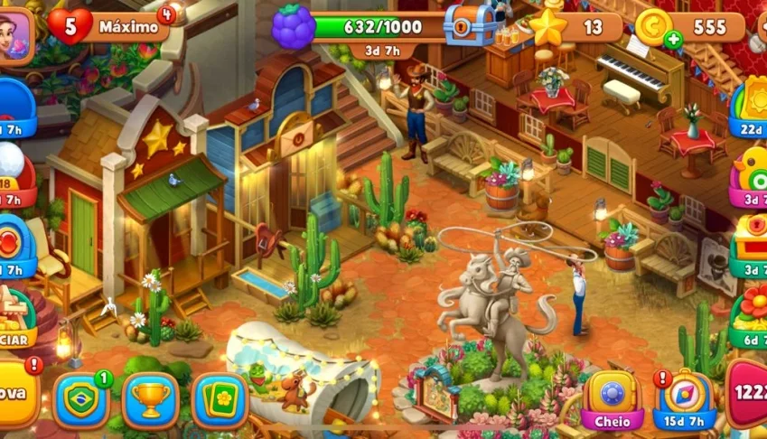 Conta Gardenscapes Nível 12221