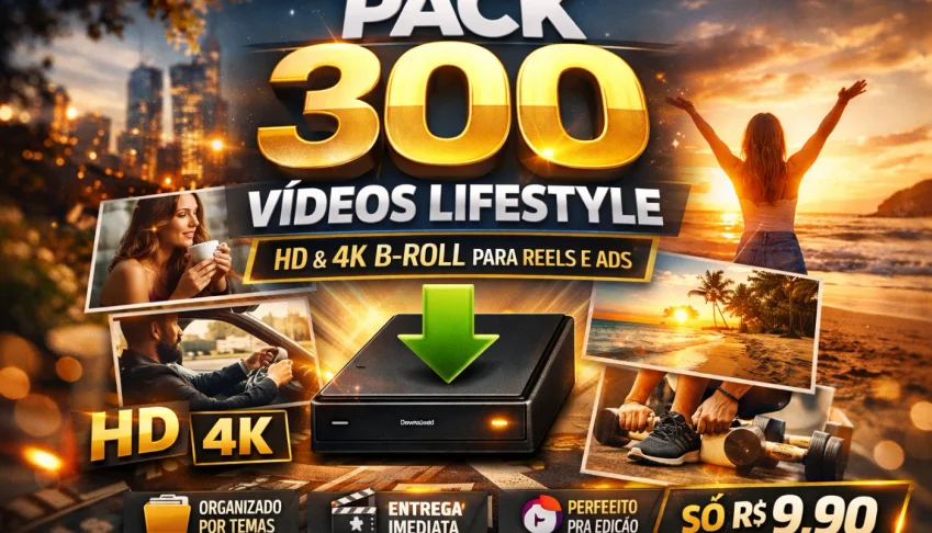 🔥 Pack 300 Vídeos Lifestyle (Hd + 4K) — Entrega Na Hora