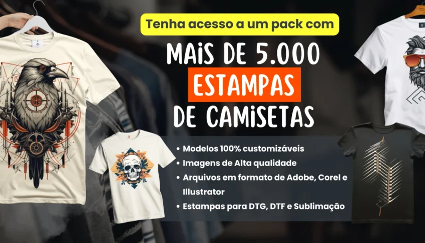 Pack Estampas de Camisetas editáveis